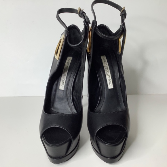 Gianmarco Lorenzi black platform heels 37. - Picture 4 of 16